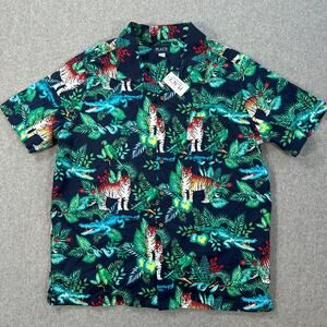 The Children's Place Dad and Me Men's Small Animal Poplin Button Up Shirt New